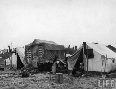 Homes belonging to Okies, dust bowl refugees CA 36